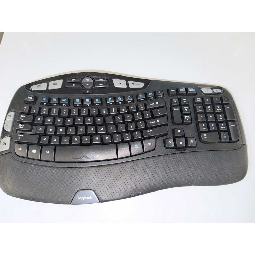 Logitech K350 Wireless Wave Ergonomic Keyboard Black K350 Y-R0053 Multimedia